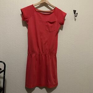 COLUMBIA Red Short Sleeve Dress Size M